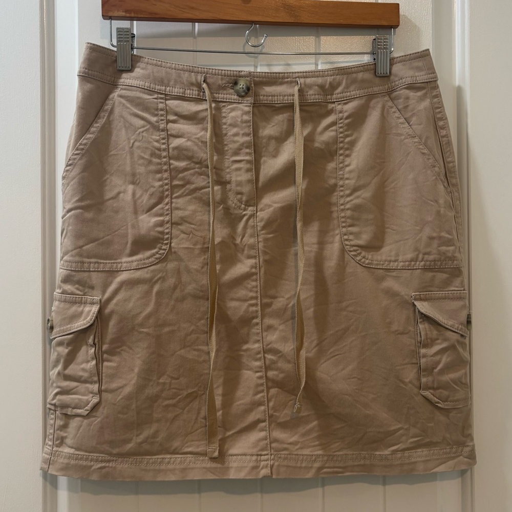 LL Bean Cargo Khaki Skirt Size 10